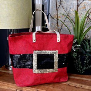 Holiday Tote Bag, Purse or Shopping Santa Bag
